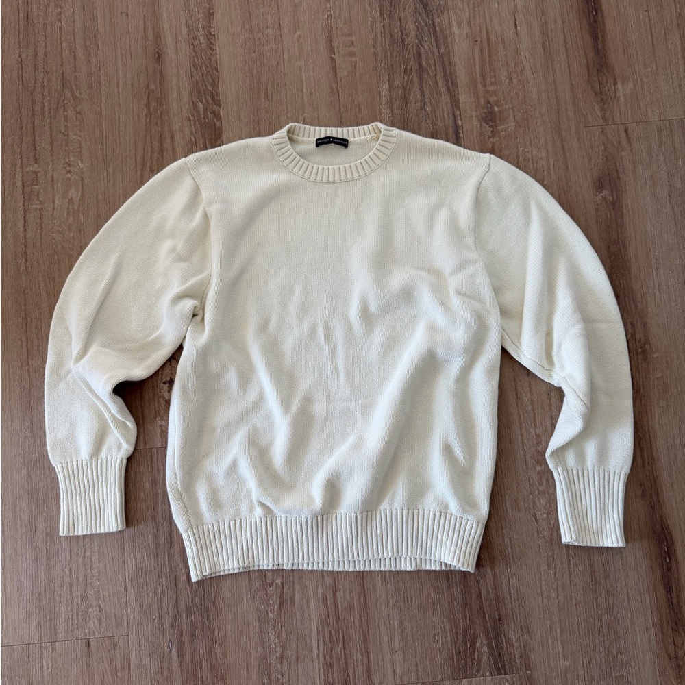 Brandy Melville Cream Crew Neck Sweater
